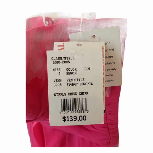 David's Bridal SHORT CRINKLE CHIFFON DRESs - Picture 4 of 4